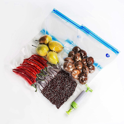 Sous Vide Reusable Vacuum Food Storage Bags Air Valve Vacuum Zipper Bag