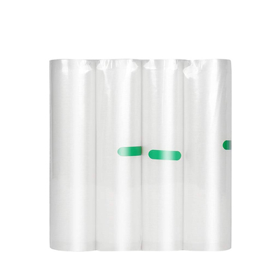 Kitchen PA PE Embossed Vacuum Sealer Rolls Custom Logo Printing Vacuum Pouches