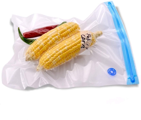Vacuum Valve Bag Reusable Sealed Food Vacuum Sous Vide Bag with Zipper