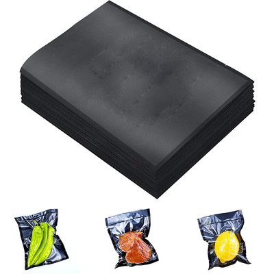 Custom Print Black Vacuum Seal Bags Food Grade Plastic Packaging Recyclable