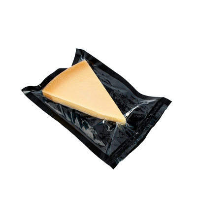 SGS Fresh Food Black Zipper Vcuum Bags 5mm Food Packaging Vacuum Pouches