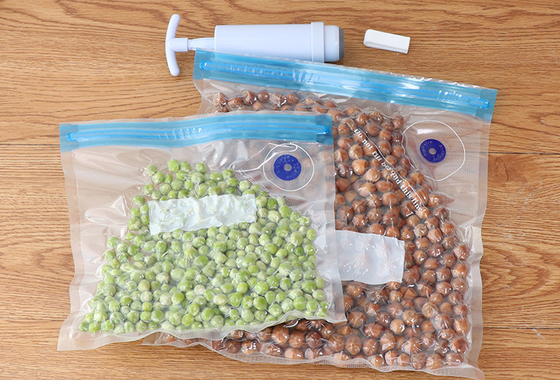 Nylon Vacuum Food Sealer Bags Custom Ziplockk Resealable Food Package