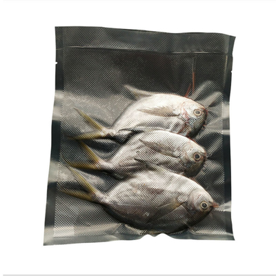 Custom Print Vacuum Resealable Zipper Bag Black Back Clear Front Nylon Pouch