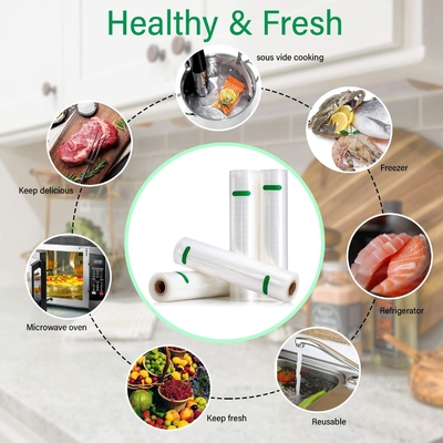 Polypropylene Plastic Embossed Vacuum Sealer Rolls Great For Barrier Vac Storage