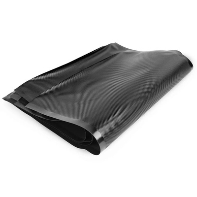 PE Nylon Embossed Storage Vacuum Bags Precut Black For Microwave Freezer