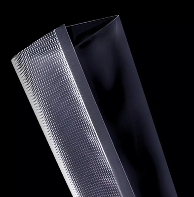 Vacuum Commercial Grade Barrier Black Nylon Pouch Embossed Plastic Zipper
