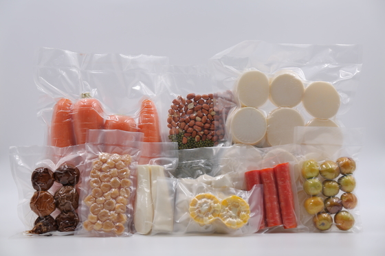 Textured Storage Vegetable SGS Vacuum Sealer Food Bags Hih Transparent