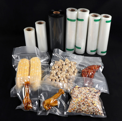 QS Moisture Proof Food Vacuum Pack Rolls Embossed Textured Mesh Customize