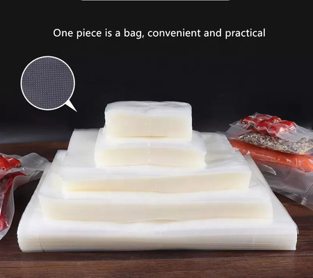 Sous Vide Vacuum Bags Embossed PE Plastic Vacuum Food Bags For Frozen Meat