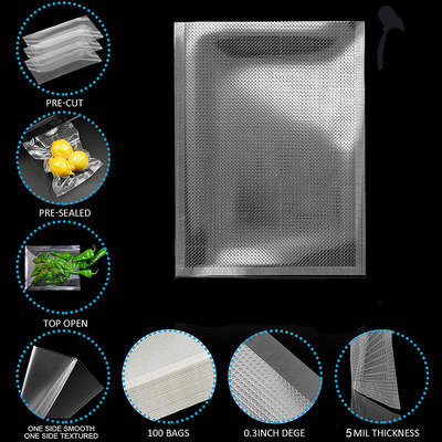 Poly Heat Clear Vacuum Seal Pouch Food Packaging Nylon Bags