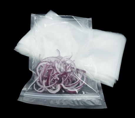 Transparency PE Food Vacuum Zipper Bags High Puncture Abrasion Resistance