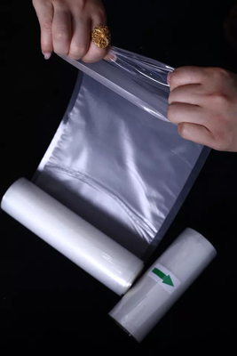 PE PA Vaccum Seal Roll Plastic Embossed Vacuum Sealer Bags Rolls For Microwave