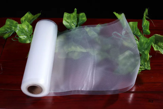 PE PA Vaccum Seal Roll Plastic Embossed Vacuum Sealer Bags Rolls For Microwave