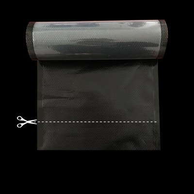 Recyclable PA PE Plastic Black Vacuum Rolls Meat Vacuum Sealer Bag Embossed