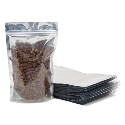 Resealable Aluminum Foil Stand Up Pouch Bags Food Storage Smell Proof With Window