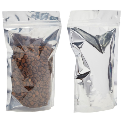 Resealable Aluminum Foil Stand Up Pouch Bags Food Storage Smell Proof With Window