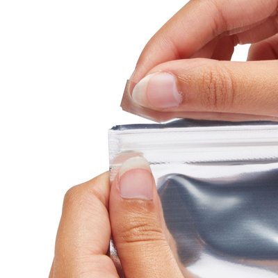 Resealable Aluminum Foil Stand Up Pouch Bags Food Storage Smell Proof With Window