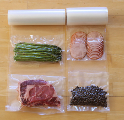 Food Grade Nylon Transparent Vacuum Seal Bag Rolls Textured Plastic Fresh Food