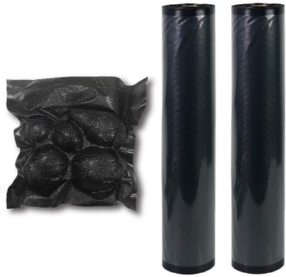 PA PE Black Food Freshness Storage Clear Embossed Sealer Roll Packaging embossed vacuum bag